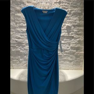London Times blue wrap dress